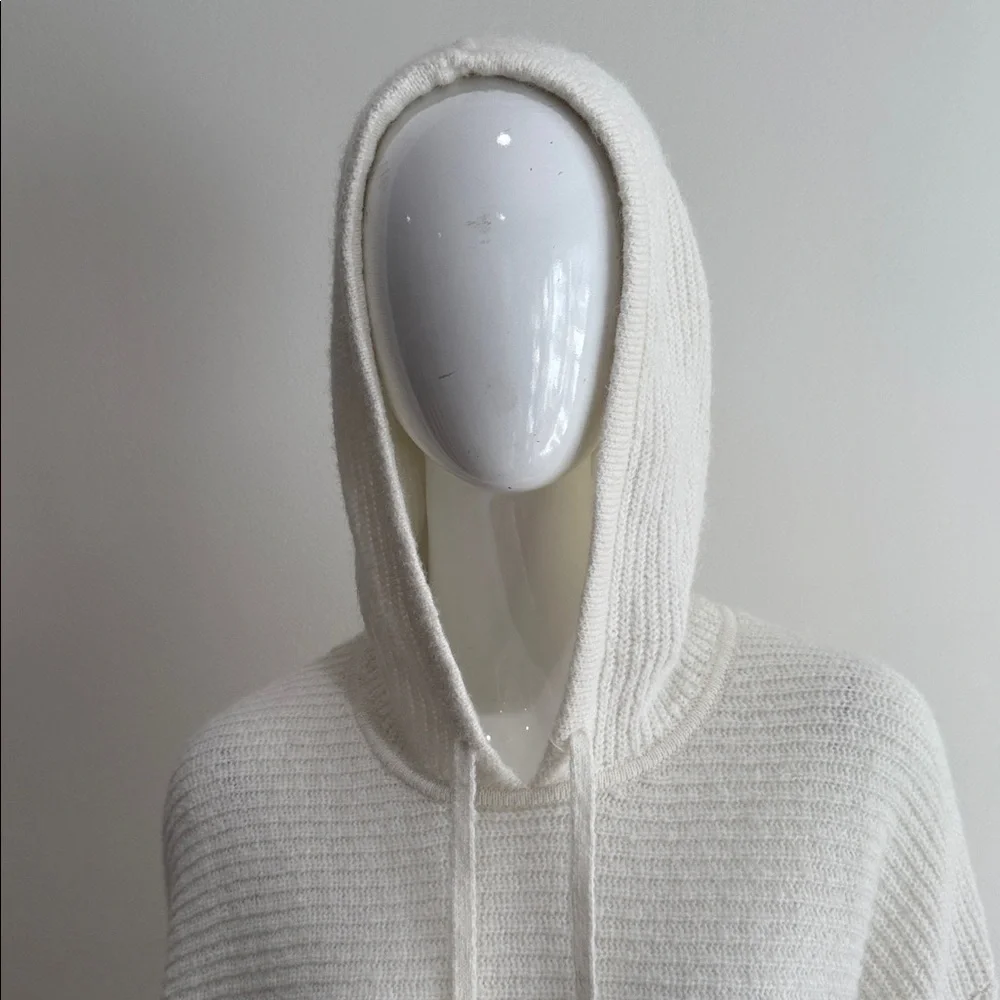Banana Republic Hoodie Sweater Rib Knit Alpaca Wool Blend